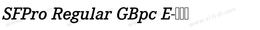 SFPro Regular GBpc E字体转换